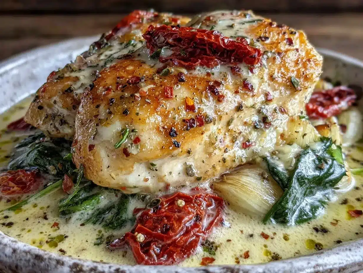 creamy tuscan chicken preparation steps
