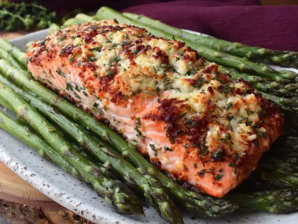 crispy air fryer lemon herb salmon - featured image