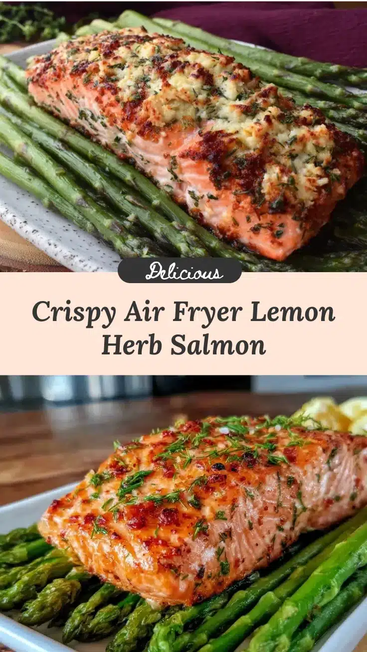 crispy air fryer lemon herb salmon recipe