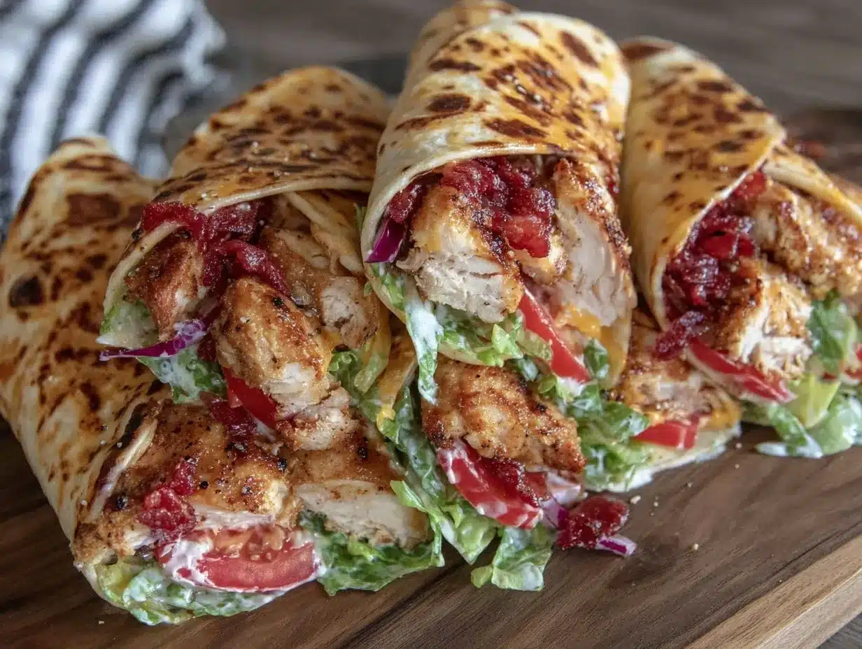 crispy cheddar ranch chicken wraps preparation steps