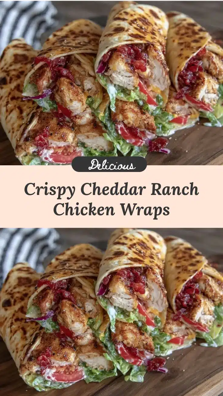 crispy cheddar ranch chicken wraps recipe