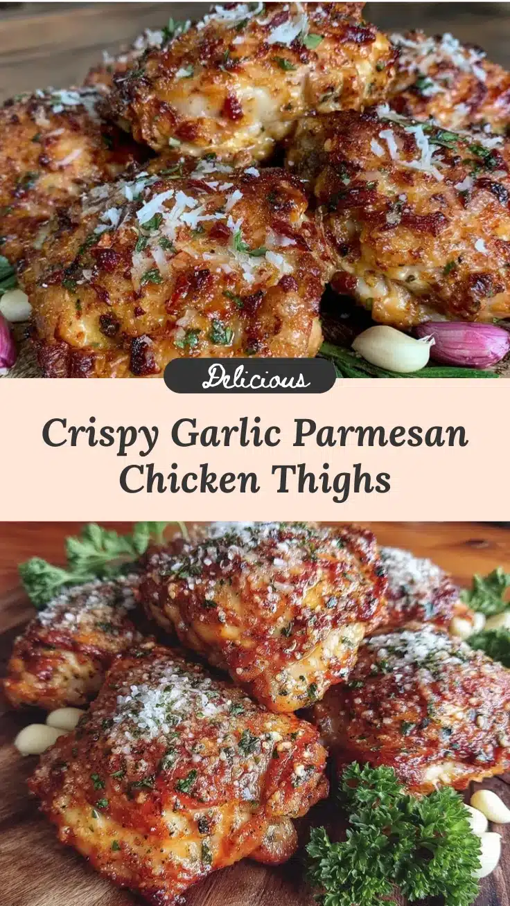 crispy garlic parmesan chicken thighs recipe