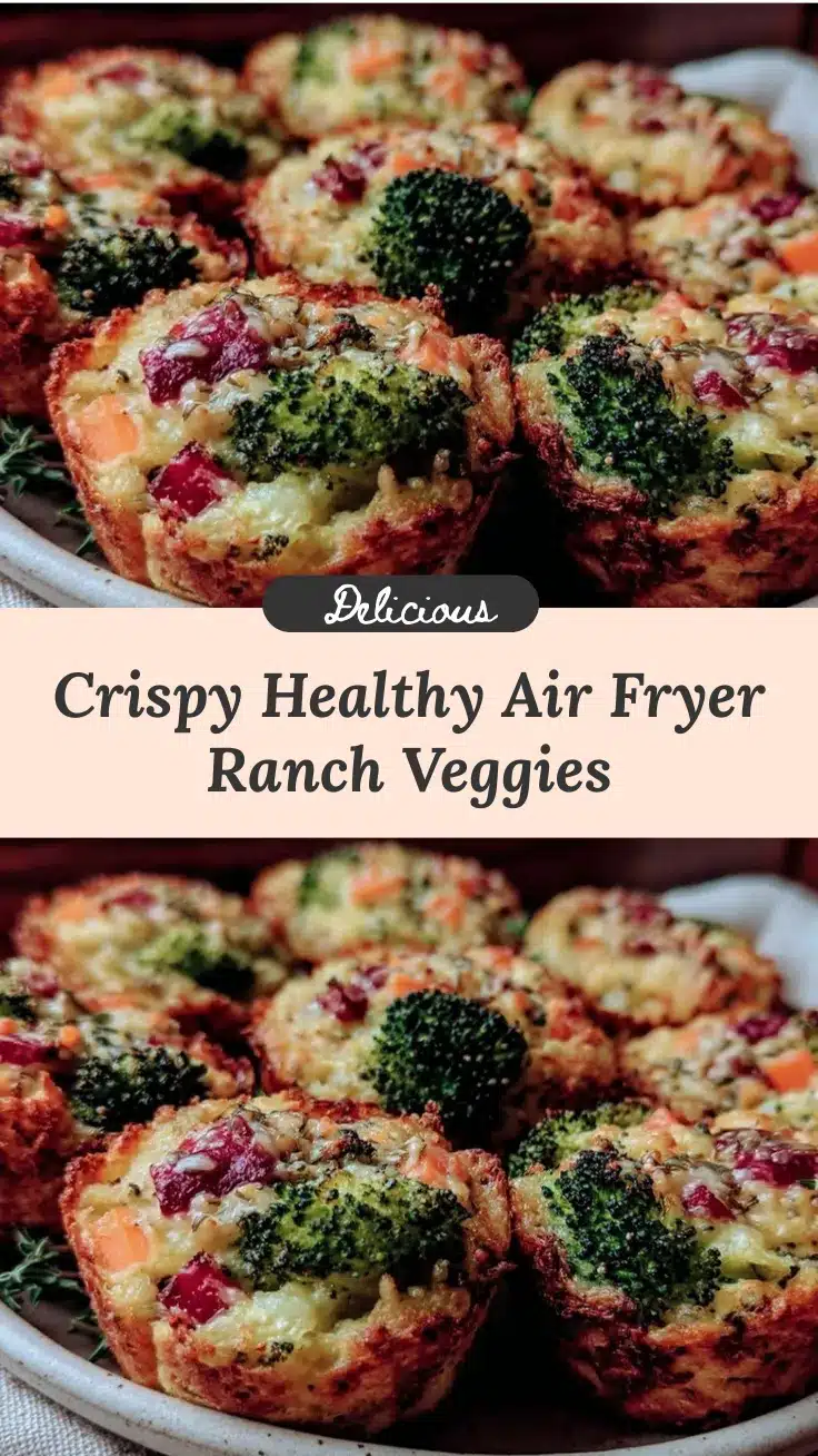 crispy healthy air fryer ranch veggie cups recipe
