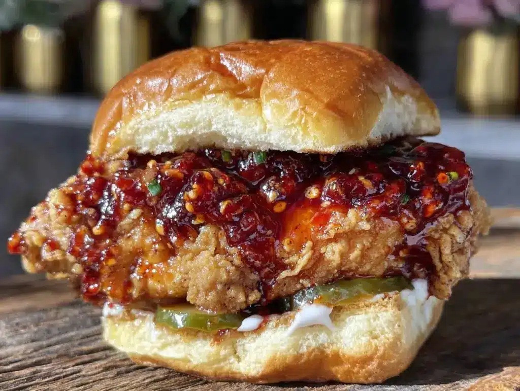 crispy Nashville hot chicken sandwich - featured image