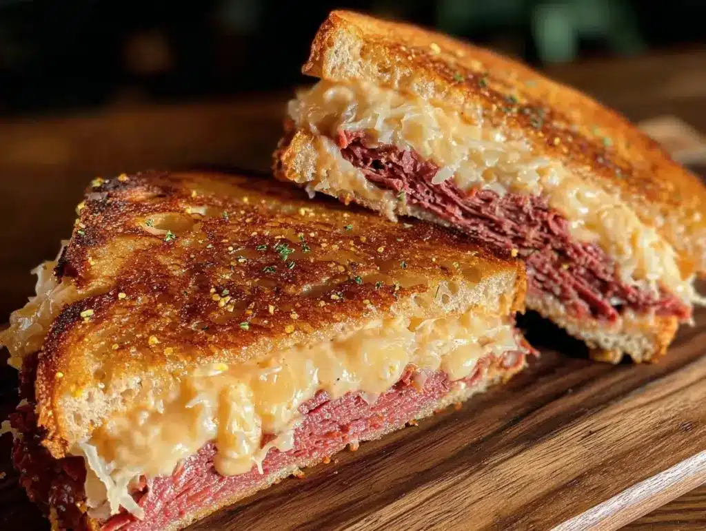 crispy reuben sandwich - featured image