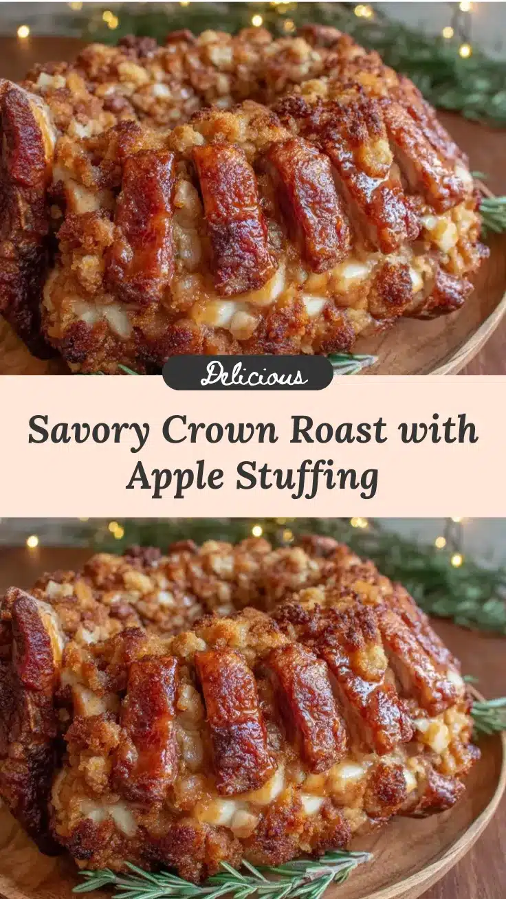 crown roast of pork with apple stuffing recipe