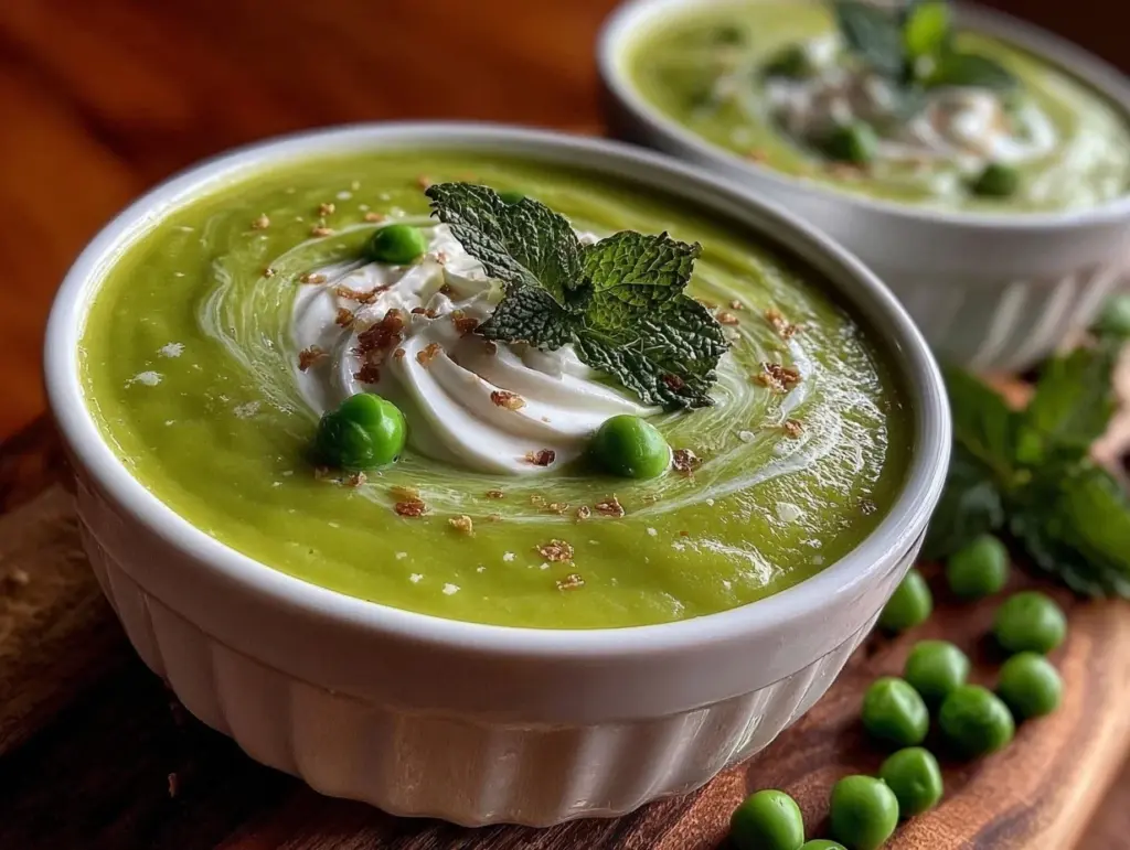 fresh pea soup - featured image