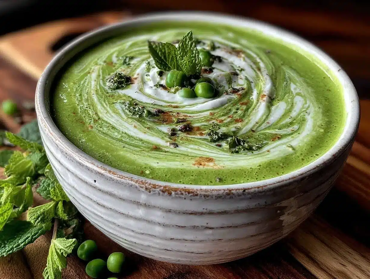 fresh pea soup preparation steps