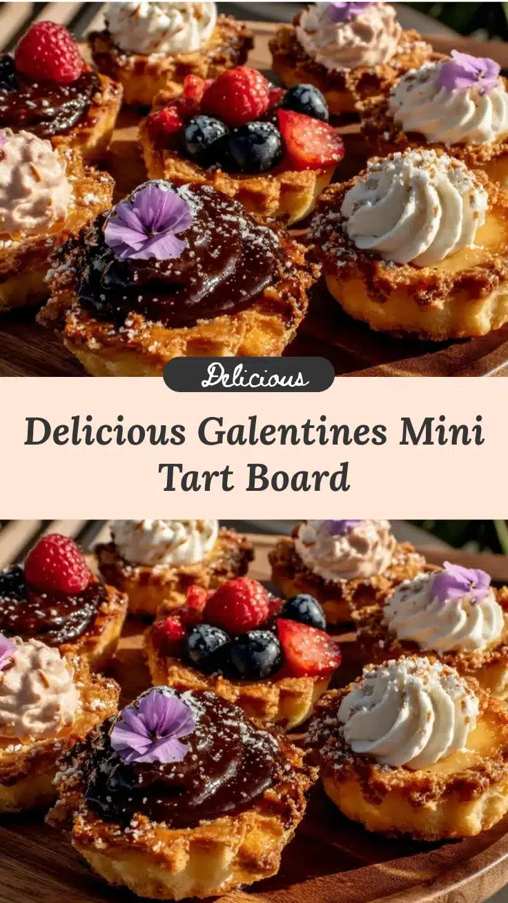 Galentine’s mini tart dessert grazing board recipe