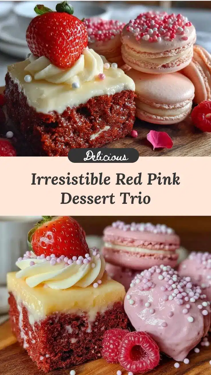 Galentine’s Red Pink Dessert Trio Board recipe