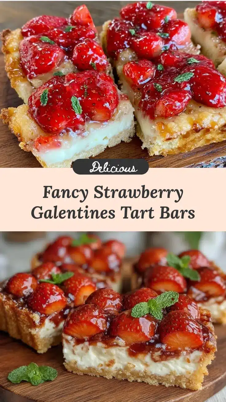 galentines strawberry tart bars recipe