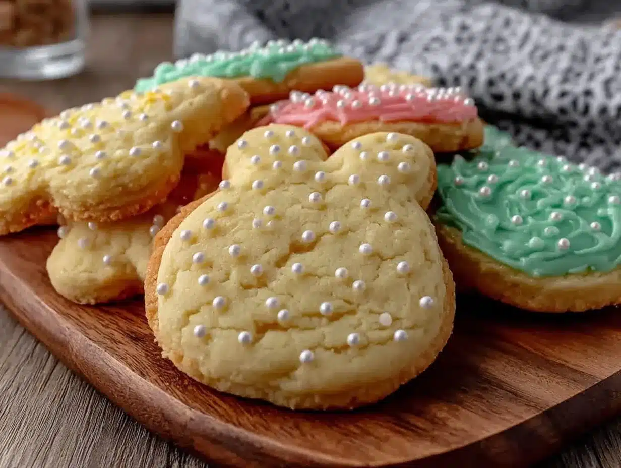 glazed Easter sugar cookies preparation steps