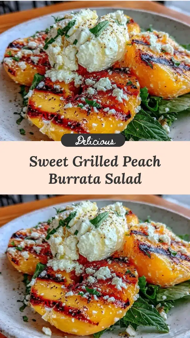 grilled peach and burrata salad recipe