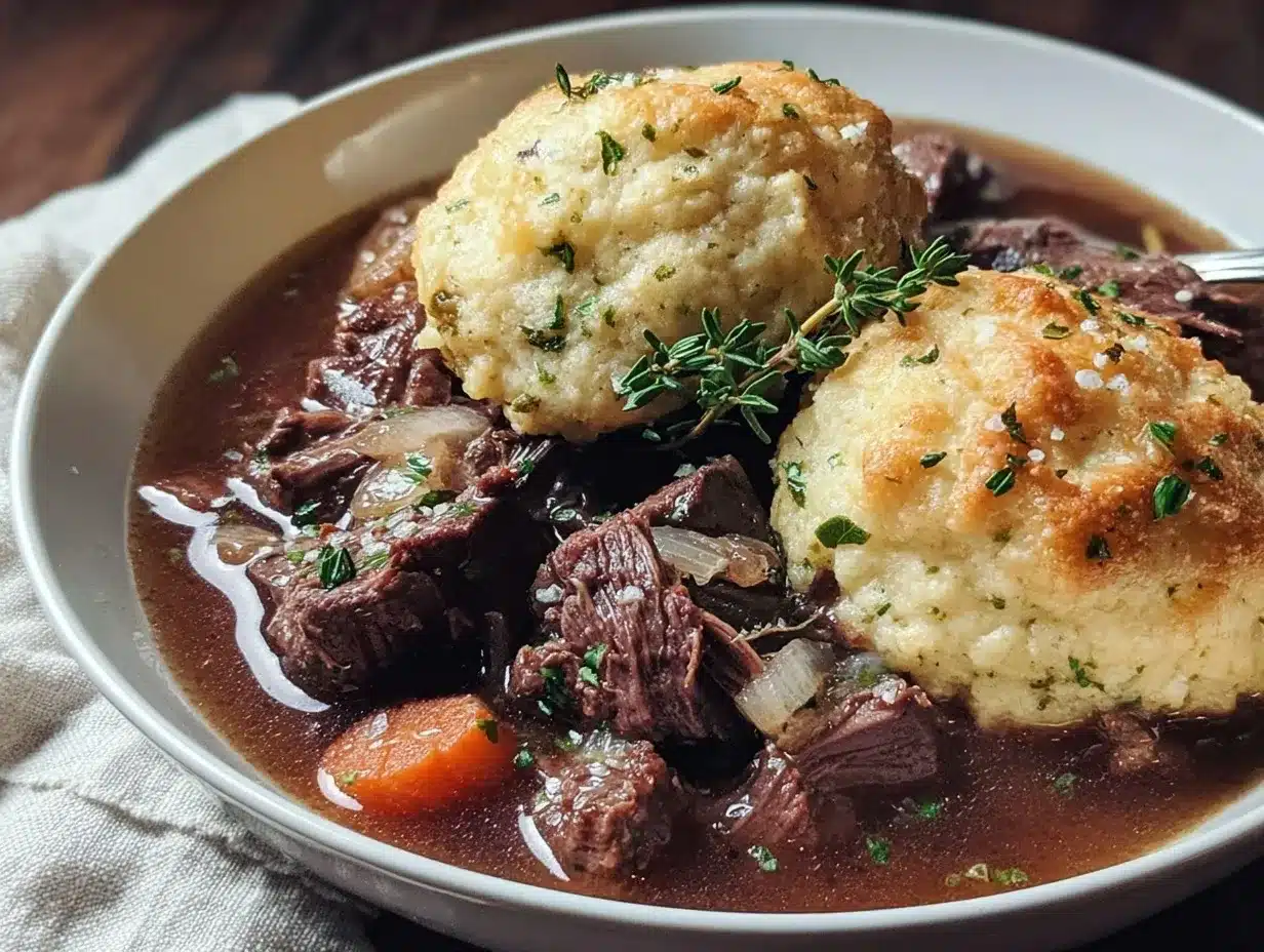 guinness beef stew with soda bread dumplings preparation steps