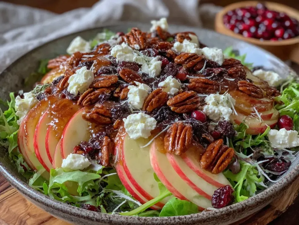 harvest apple salad with candied pecans - featured image