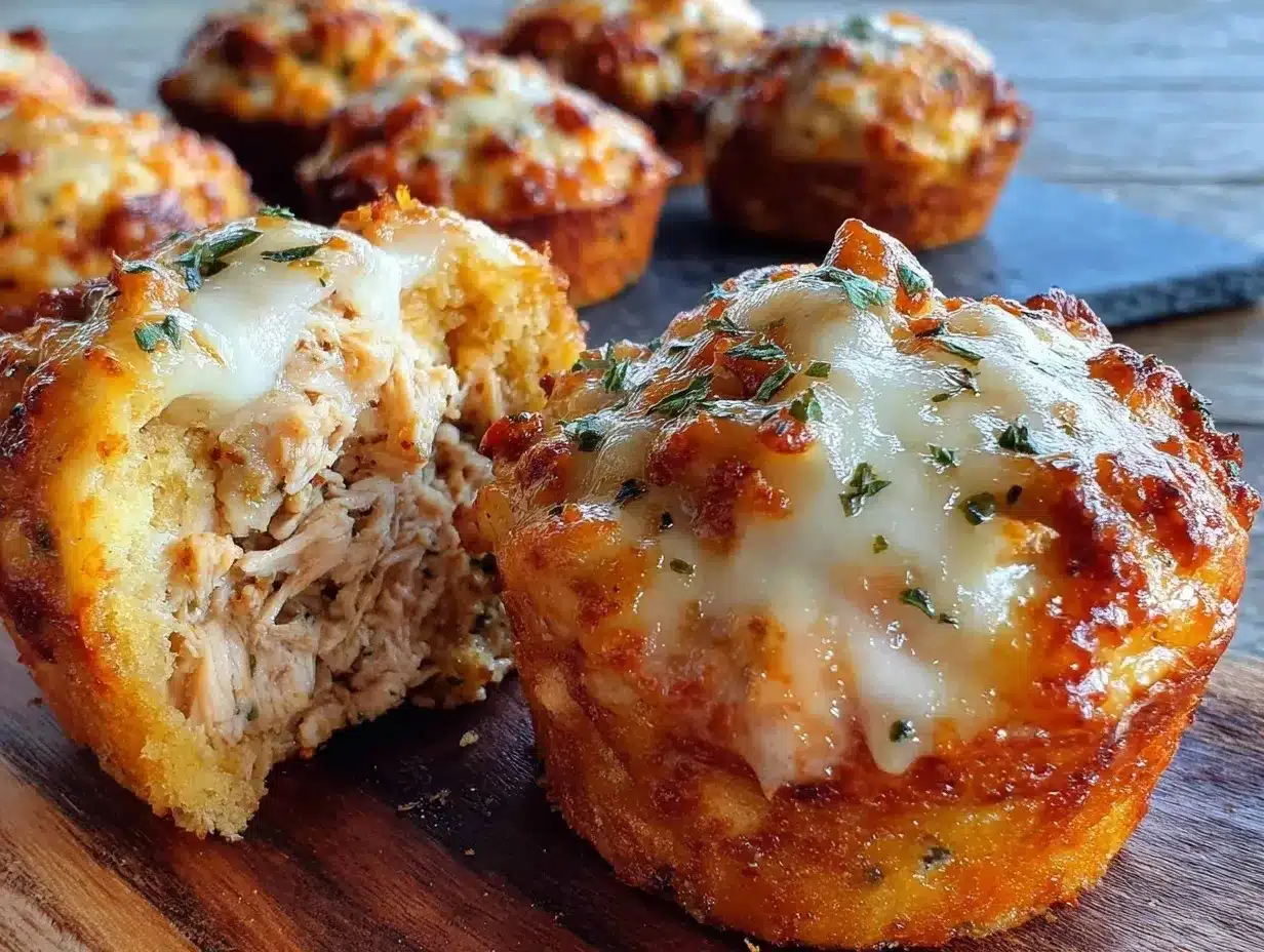 healthy baked chicken Parmesan muffins preparation steps