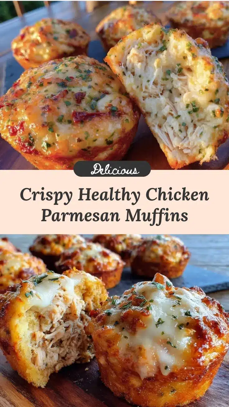 healthy baked chicken Parmesan muffins recipe