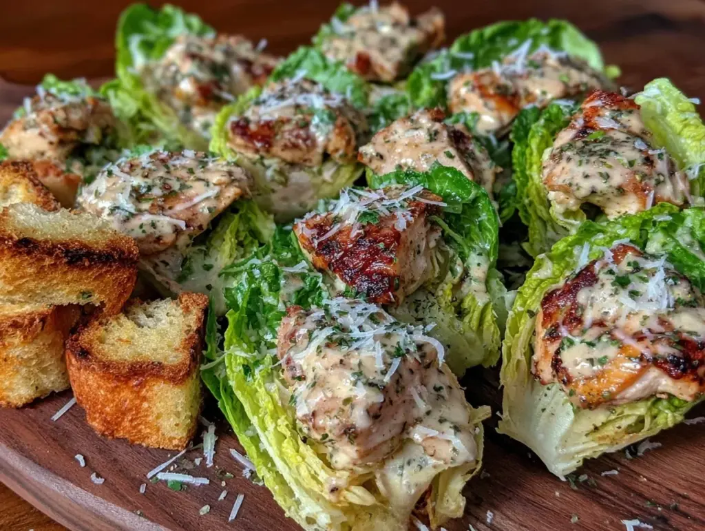 Healthy Chicken Caesar Lettuce Bites - featured image