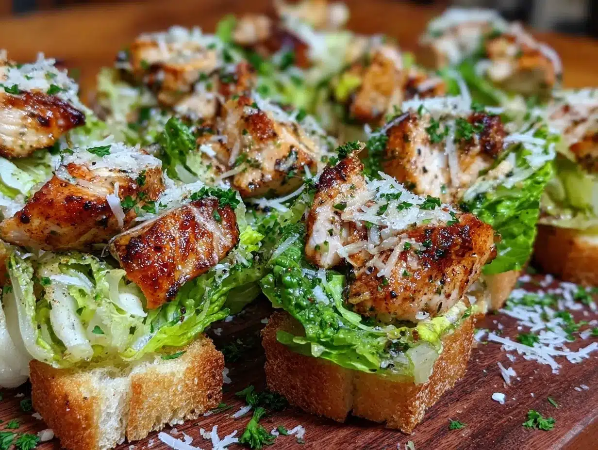Healthy Chicken Caesar Lettuce Bites preparation steps
