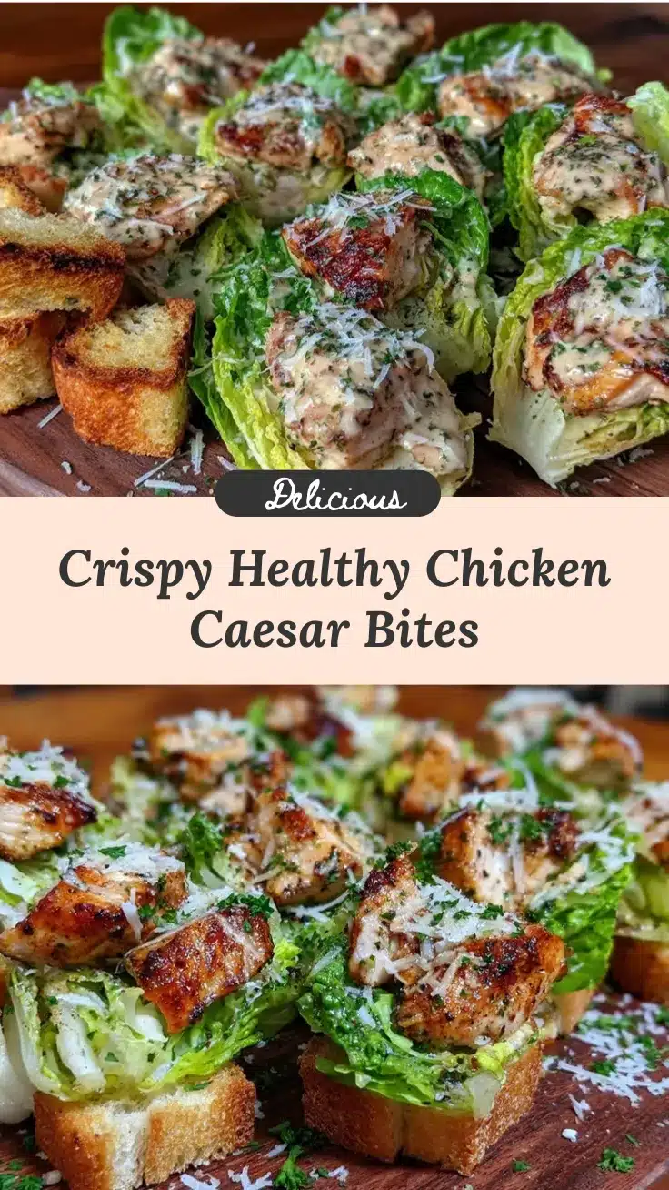 Healthy Chicken Caesar Lettuce Bites recipe
