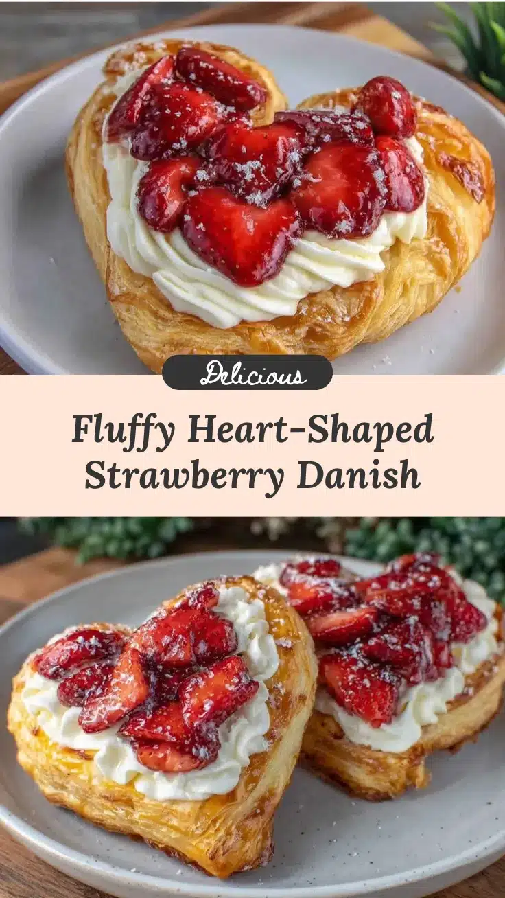 heart-shaped strawberry cream cheese danish recipe