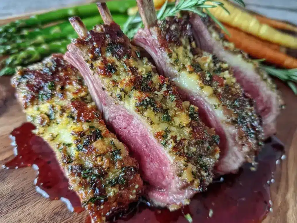 herb crusted rack of lamb - featured image