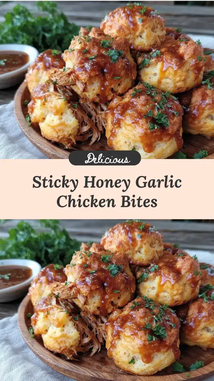 honey garlic chicken biscuit bites recipe