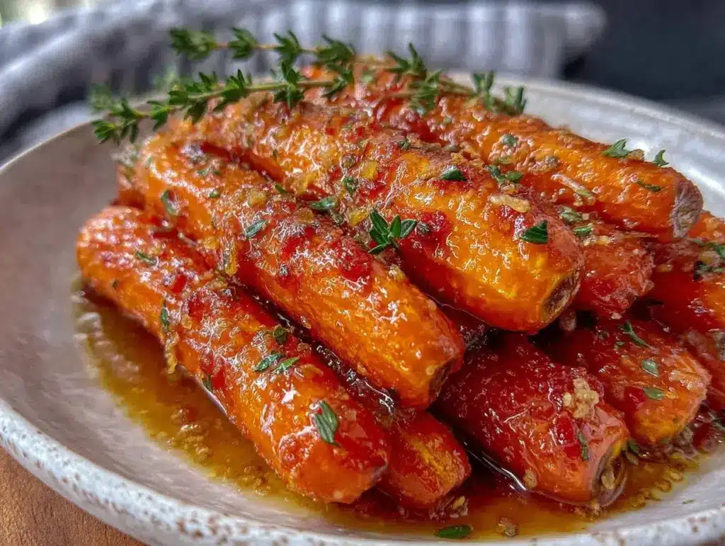 honey glazed carrots with thyme - featured image