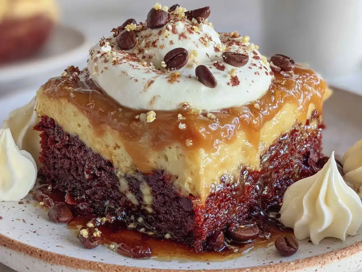 Irish Coffee Poke Cake preparation steps