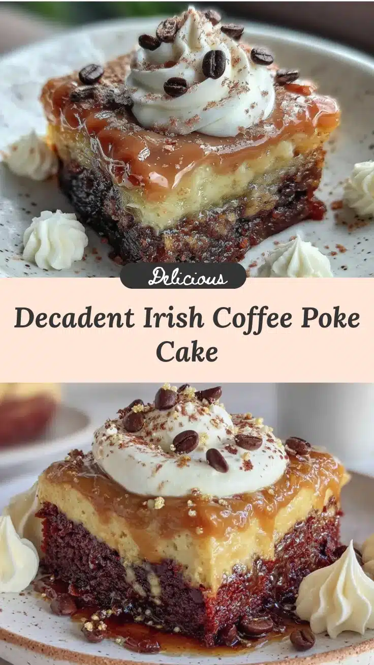 Irish Coffee Poke Cake recipe