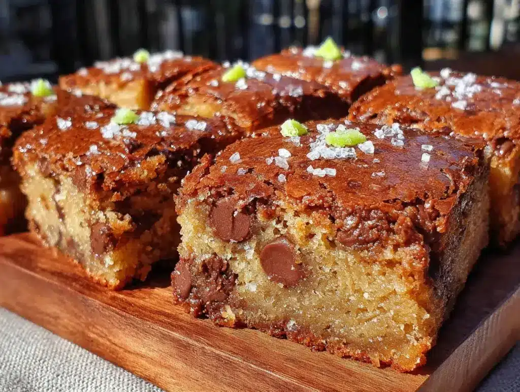 irish cream chocolate chip bars - featured image
