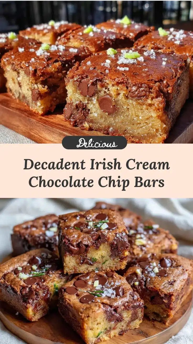 irish cream chocolate chip bars recipe