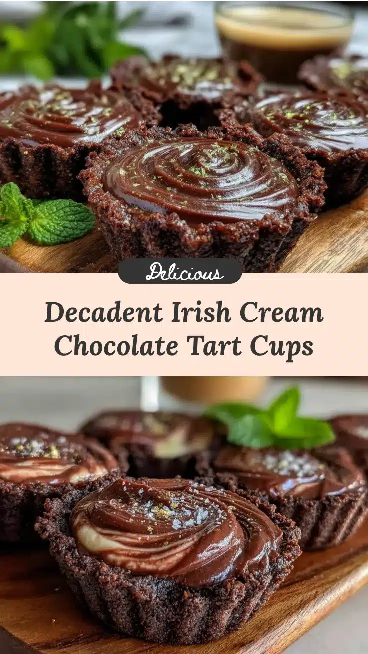 Irish Cream Chocolate Tart Cups recipe