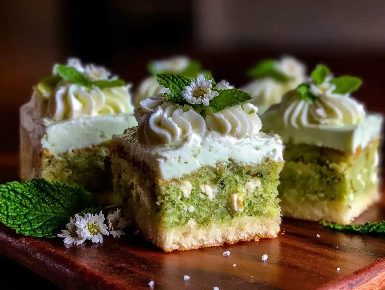 irish mint buttercream squares preparation steps