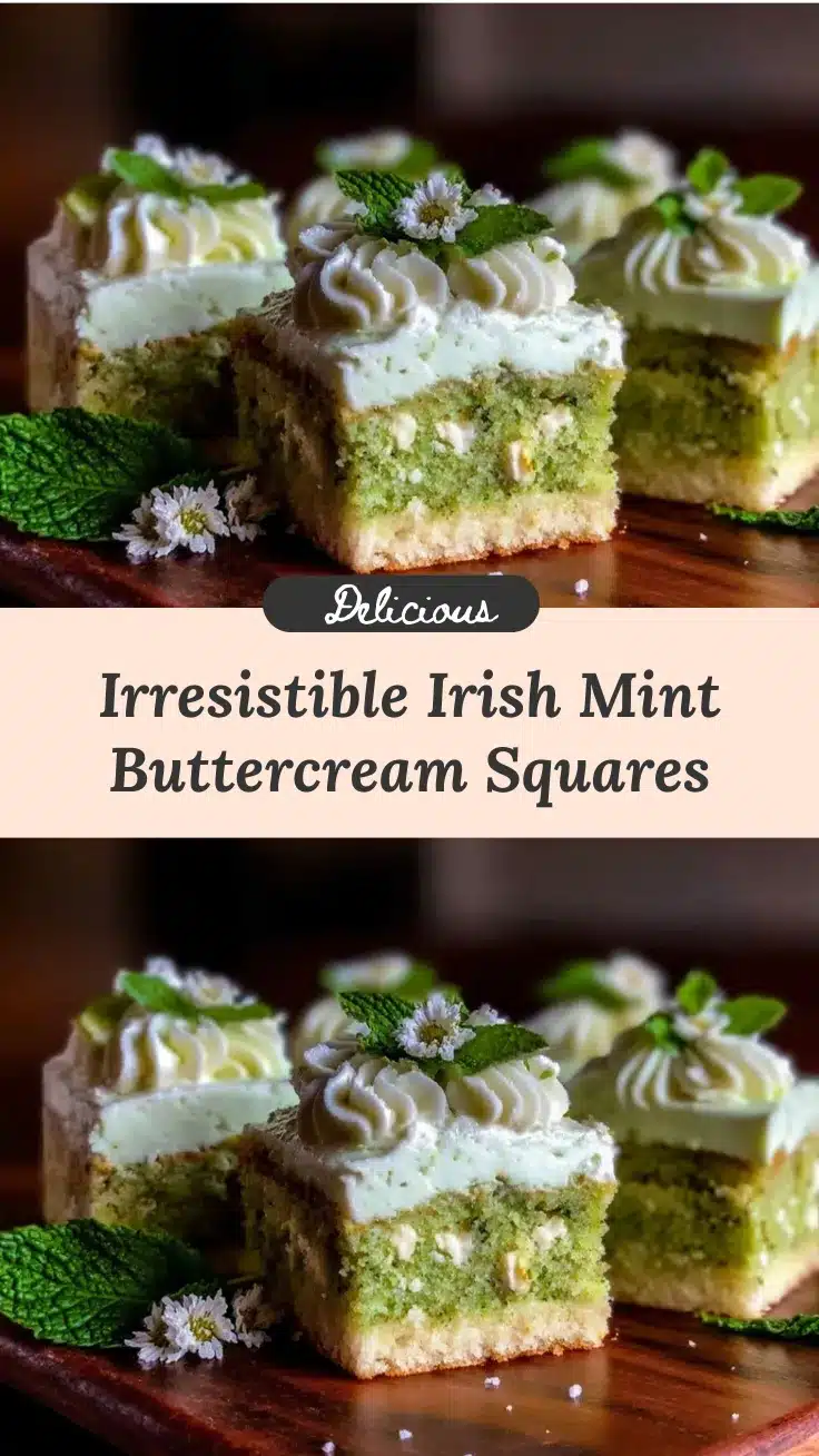 irish mint buttercream squares recipe