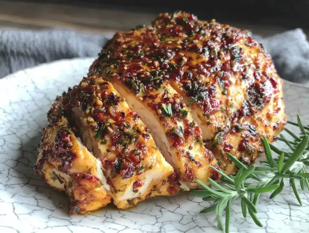 juicy baked chicken breast with italian herbs - featured image