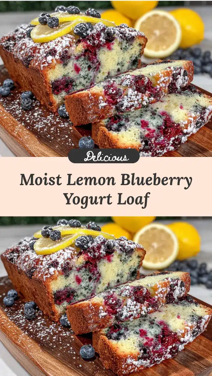 lemon blueberry yogurt loaf cake recipe
