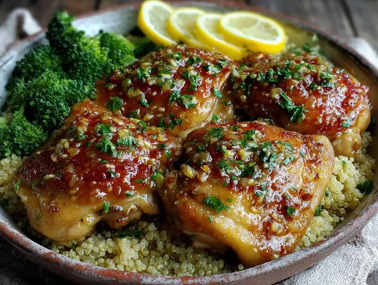 lemon garlic chicken bowls preparation steps