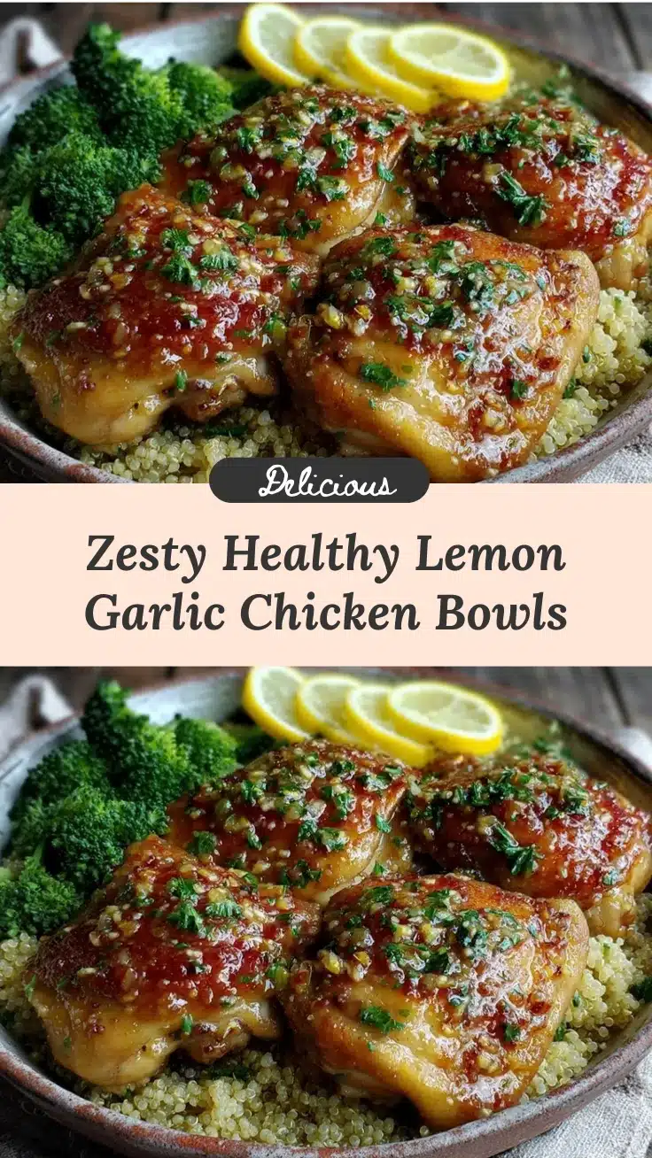 lemon garlic chicken bowls recipe