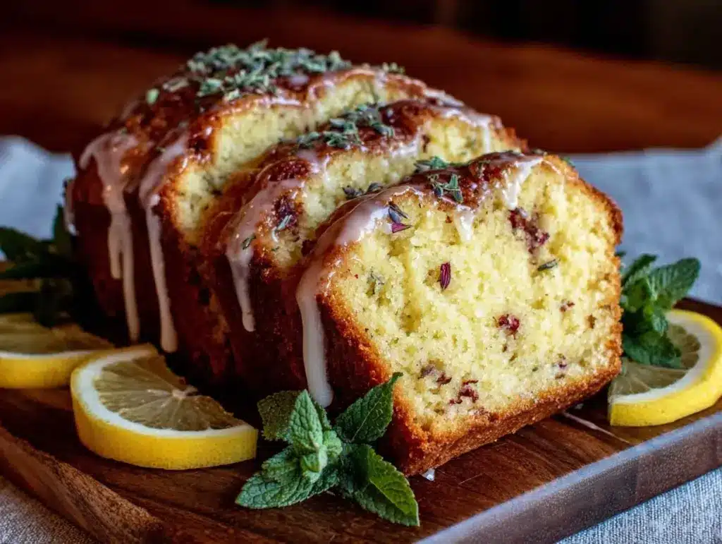 lemon lavender pound cake - featured image