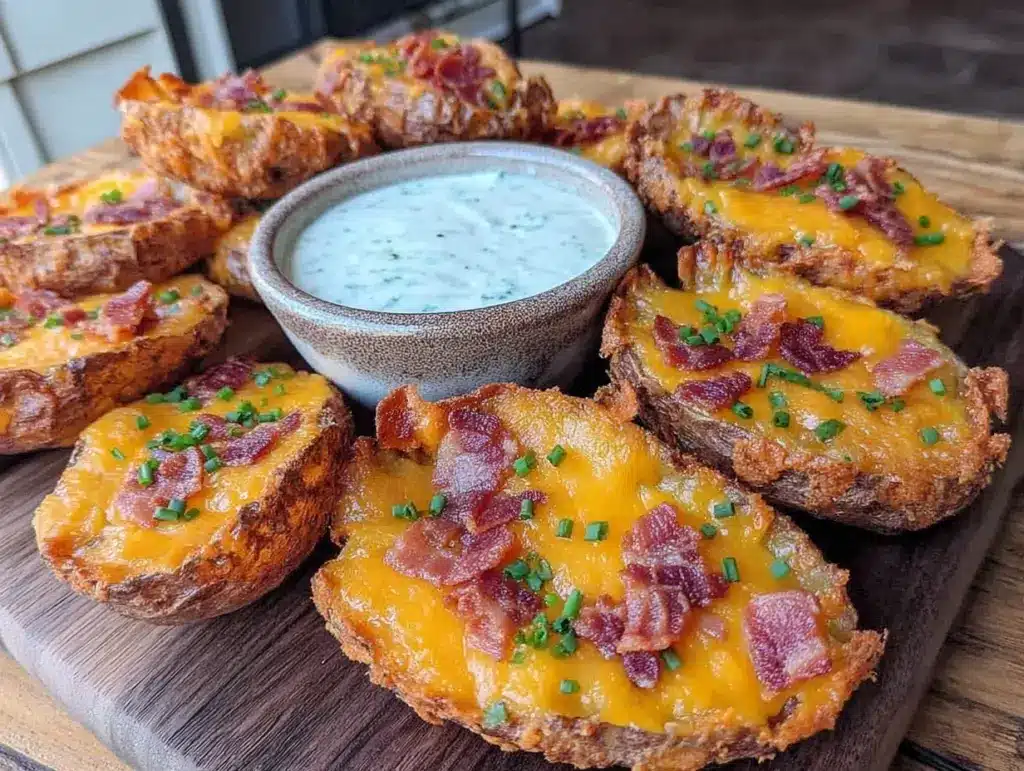 loaded potato skins recipe - featured image