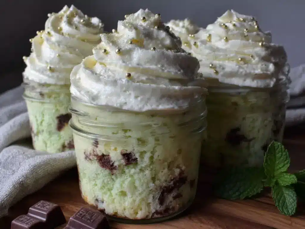 lucky mint chip cupcake jars - featured image