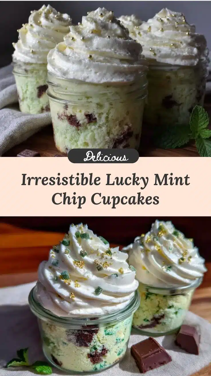 lucky mint chip cupcake jars recipe