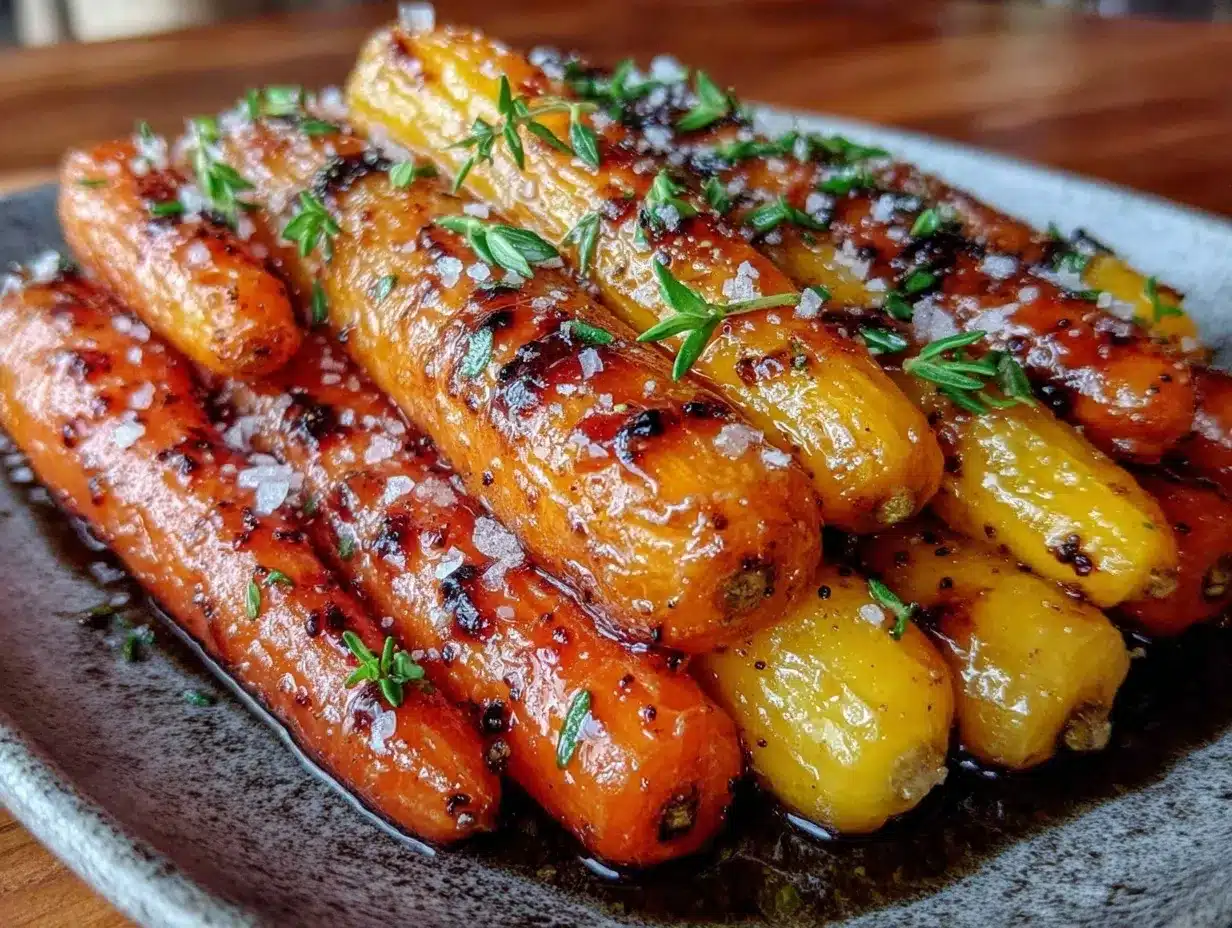 maple glazed roasted carrots preparation steps