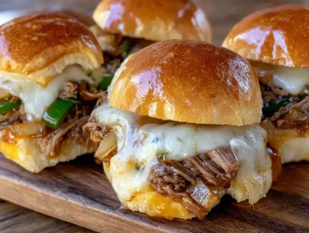 mini Philly cheesesteak sliders - featured image
