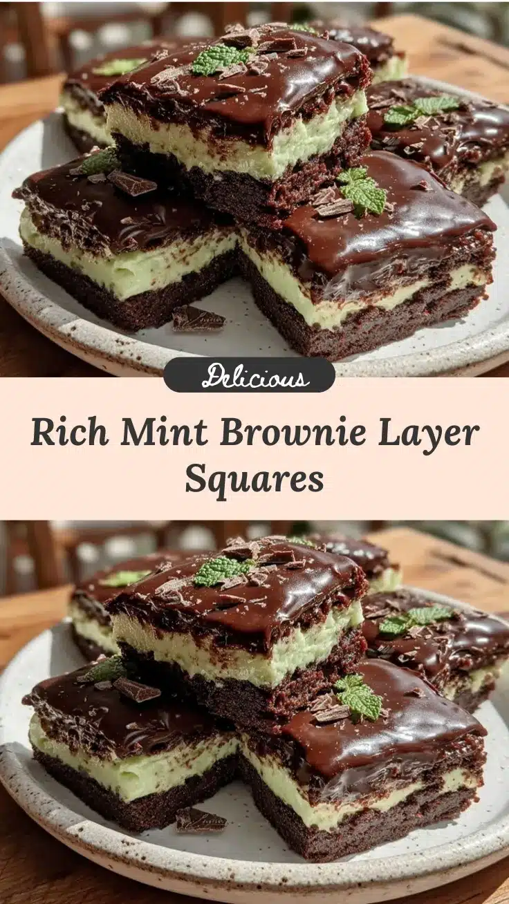 mint brownie layer squares recipe