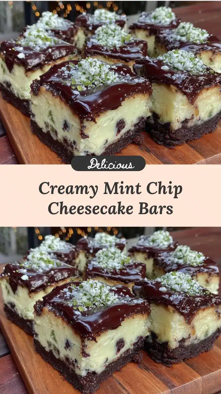 mint chip truffle cheesecake bars recipe