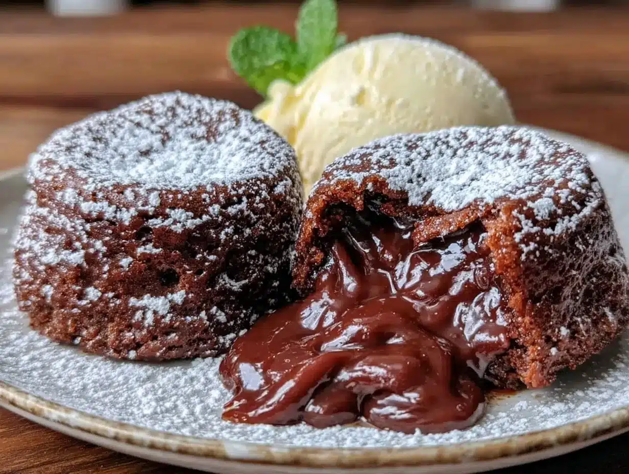 molten chocolate lava cakes for two preparation steps