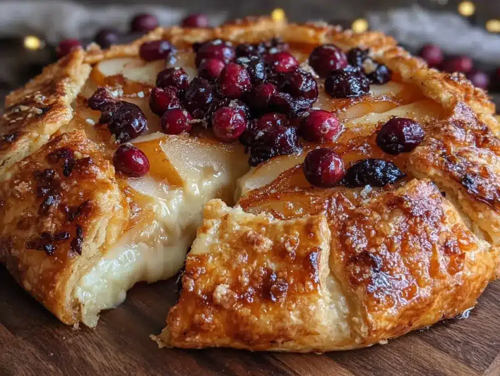 pear and cranberry galette - featured image