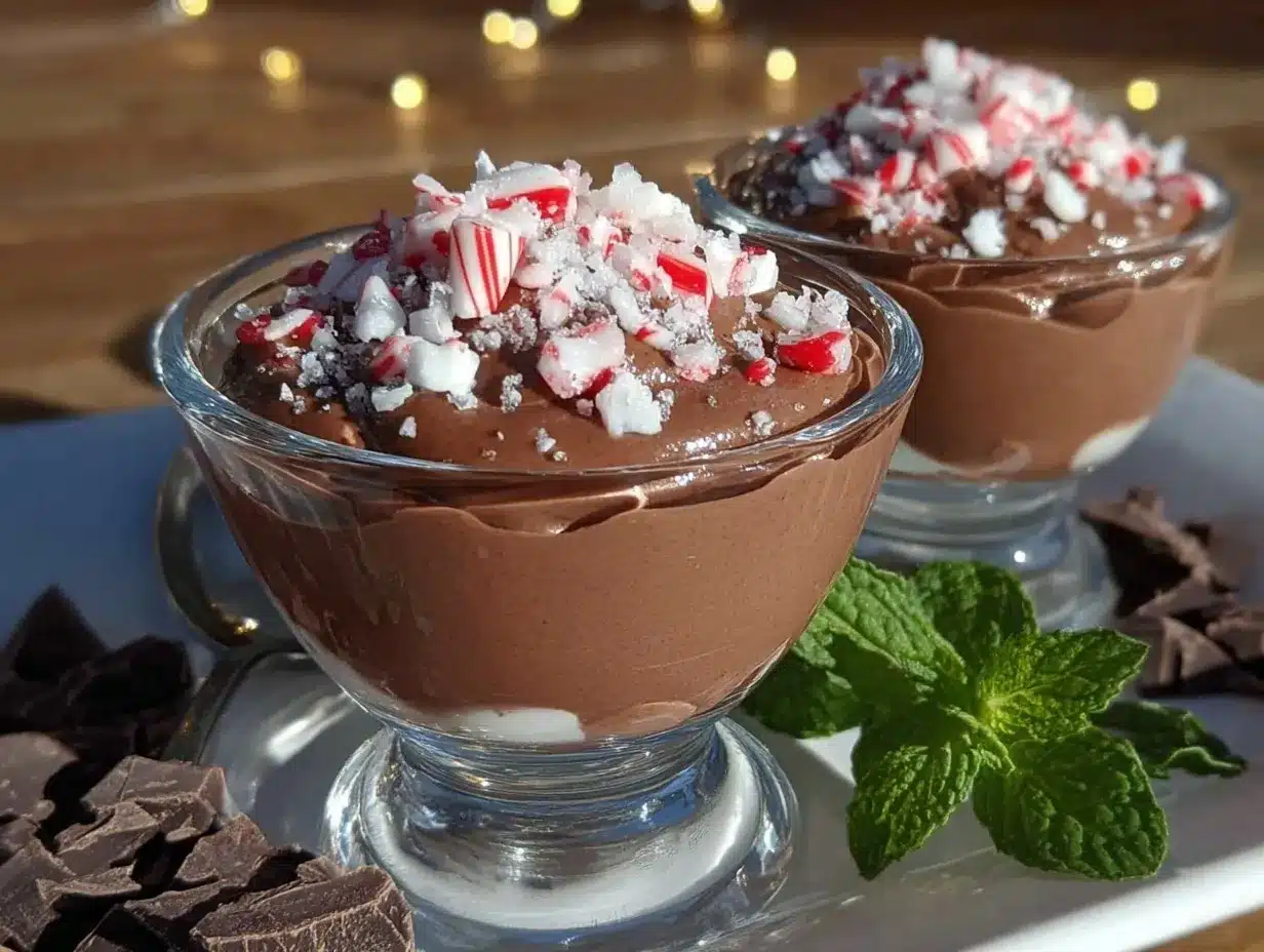 peppermint mocha mousse cups preparation steps